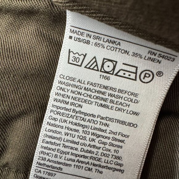 Banana Republic Heritage Explorer Belted Pants 12 Linen Cotton Wide Leg Safari - Picture 8 of 16